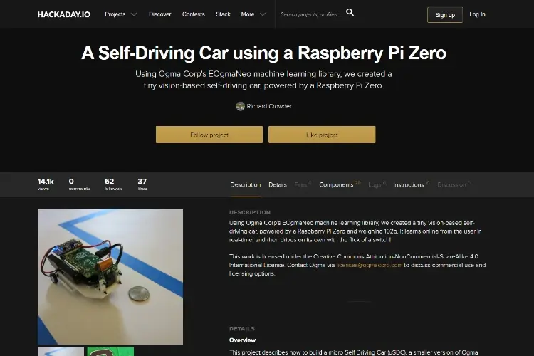 Raspberry Pi Zero: Self-Driving Automobile