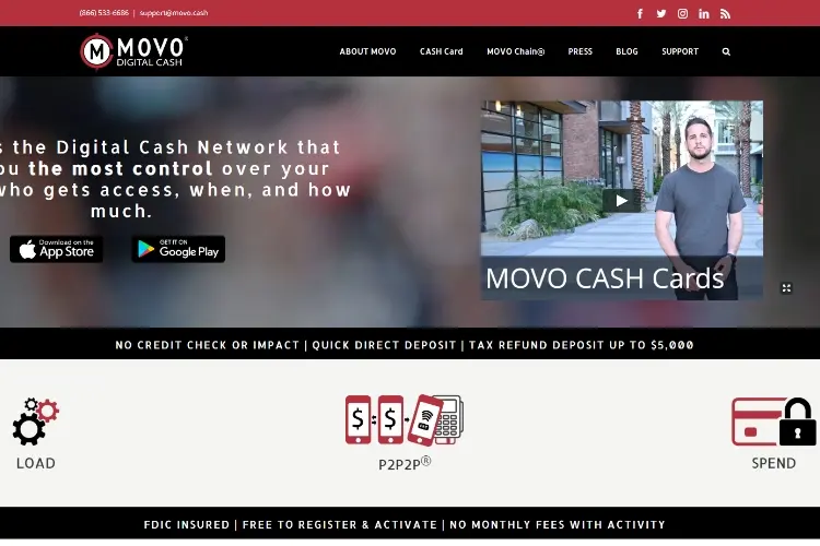 MOVO Digital Prepaid Visa Card
