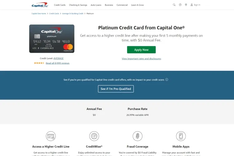 Capital One ® Platinum Credit Card